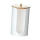 thumbnail image 5 of Dispensador De Tazas De Ba?o, Organizador De Tazas De Enjuague Para Encimera, Habitación De Invitados, Hogar, Blanco Con Tapa De Madera, 5 of 5