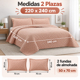 thumbnail image 2 of Cubrecama Verano Quilt Deluxe Queen 220x240 Cm Reversible 2 Fundas Coral, 2 of 3