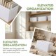 thumbnail image 4 of Cubo de Almacenamiento, Cesta de Tela para Estantes de Armario, 1 Paquete de Cesta de Almacenamiento Plegable con Cremallera para Organizar Ropa Blanca 11*5.5*5.1in, 4 of 6
