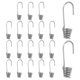 thumbnail image 1 of Ganchos de cuerda elástica de 1/4" (6mm), ganchos de alambre en espiral para cuerda de choque pesada, plateado 20 piezas, 1 of 7
