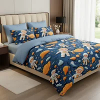 Casadeliacl - Cubrecama 5D Quilt De Verano 1.5 Plaza Tiernos Diseños Tf Azul Espacio