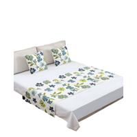 Genérico - Piecera Bordada Con Dos Fundas Blanco 09