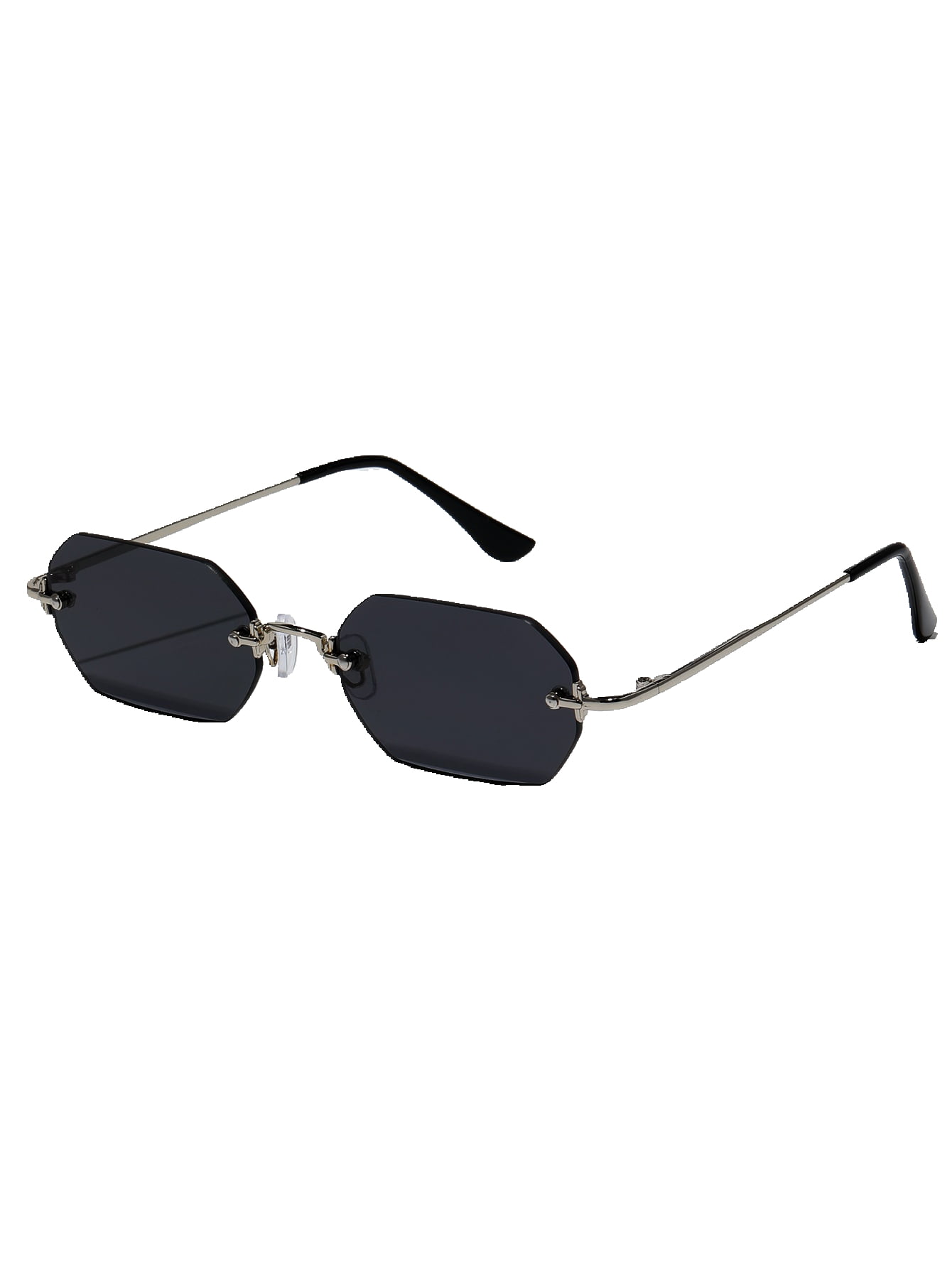 Polasup - 1 Juego De Gafas De Sol Retro De Metal Con Montura Hexagonal Mini Para Hombre