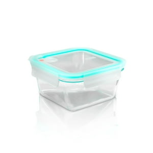 Contenedor De Vidrio Hermetico Cuadrado 490Ml Glasslock