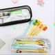 thumbnail image 4 of Stylish Clear PVC Zipper Pencil Bag for Toiletries, Exam, and Travel - Black and White, 4 of 5