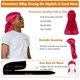 thumbnail image 5 of Set de bonete y durag para hombres y mujeres Himoswis B‑Wine rojo, 5 of 6