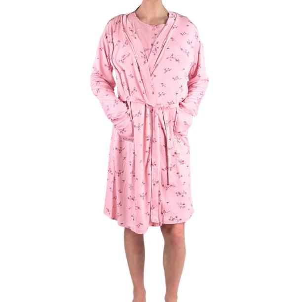 Conjunto Camisa Dormir Más Bata Mujer Calidad Premium 532