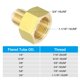 thumbnail image 4 of Conectores de Abocardado Uxcell, Adaptador de Latón con Abocardado SAE de 45 Grados para Línea de Gas de Aire Refrigeración HVAC 3/4" Abocardado Hembra x 1/2" Abocardado Macho 3, 4 of 7
