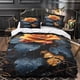 thumbnail image 3 of Juego de funda nórdica Rose de 3 piezas, juego de ropa de cama de una sola cara, funda nórdica de microfibra ultrasuave con fundas de almohada, tamaño doble., 3 of 3