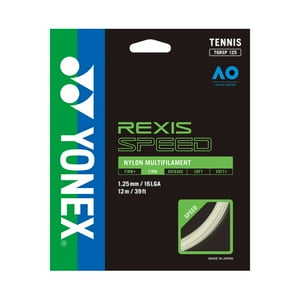 Cuerda De Tenis Yonex Rexis Speed 16L/1.25Mm Blanca 12 Mts.