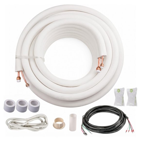 Conjunto de línea mini split de cobre ICOOL 7,6 m 1/4" y 3/8"