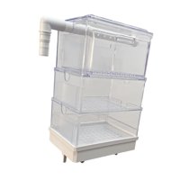 Magideal - Accesorio De Caja De Filtro De Acuario Para Peceras Pequeñas, Bandeja De Goteo De Cajón Silencioso Con Flujo De Agua Artesanal, Filtro De Tubería De Tres Capas
