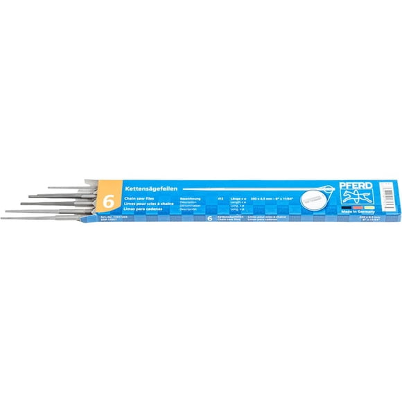 Lima para motosierra Pferd Classic Line 17057, redonda, 8 cm x 4,4 mm, 6 unidades