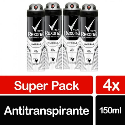 Desodorante En Aerosol Invisible 150Ml 150 Ml Rexona Men