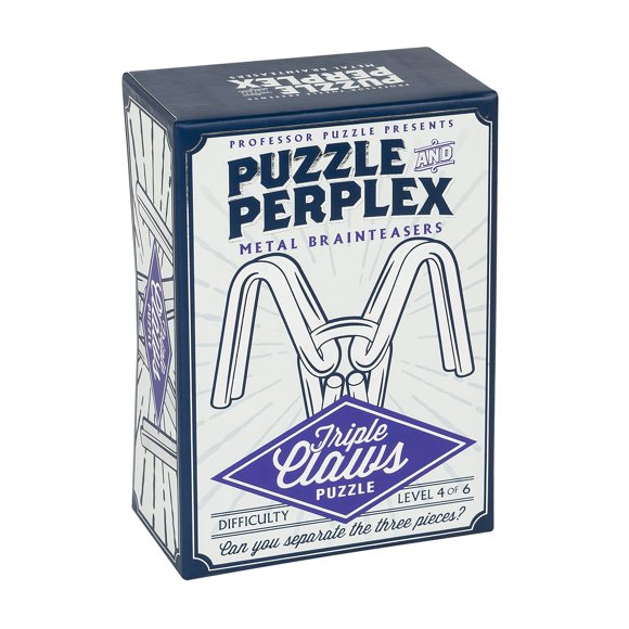 Professor Puzzle Triple Claws Rompecabezas de Metal de 3 Piezas