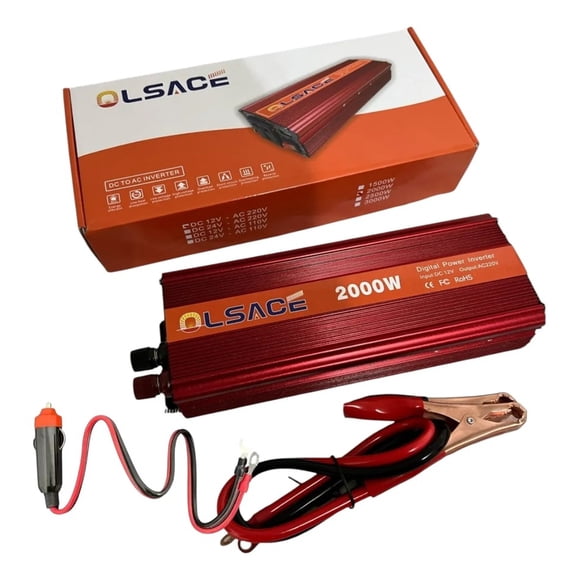 Inversor Voltaje 2000w Conversor Corriente Auto 12v A 220v