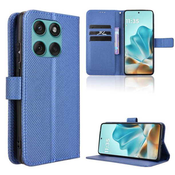 Funda Billetera para con Ranuras y Soporte Azul