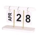 thumbnail image 3 of Calendario de escritorio, página giratoria, calendario con tapa, calendario de mesa independiente para el hogar, oficina, decoración de granj Blanco, 3 of 5