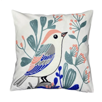 Genérico - Fundas De Cojines Bordadas A Elección 45X45 Diseño 12 Color Blanco