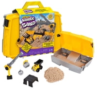 Kinetic Sand - Caja De Arena Plegable Para Obras De Construcción, Arena Cinética, 1 Kg Con Juguete