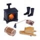 thumbnail image 5 of Juego De Decoración De Chimenea Para Casa De Muñecas, Bricolaje, Decoración De Fiesta, Pieza De Casa De Muñecas 1/12 Sin Linterna, 5 of 5