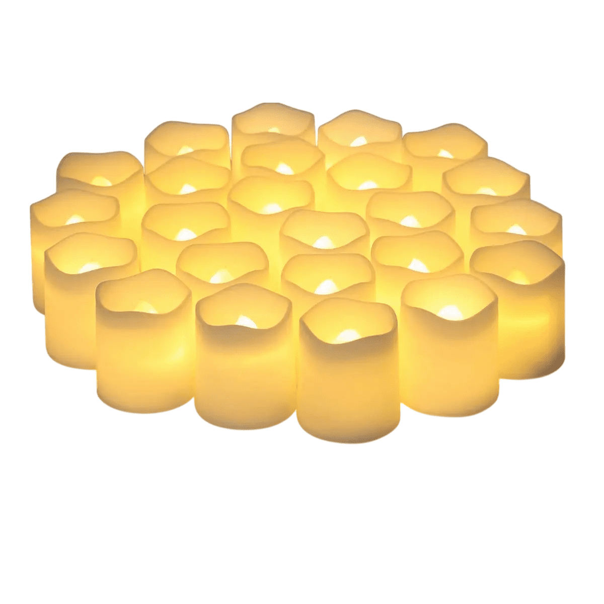 Pack 24 Velas Led Belug Con Efecto Llama Porta Frascos Decorativas