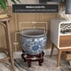 thumbnail image 4 of Maceta Red Lantern 14 de porcelana azul y blanca con estampado floral, 4 of 6