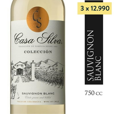 Vino Blanco Casa Silva Colección Sauvignon Blanc Botella