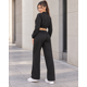 thumbnail image 3 of Conjunto Deportivo Mujer Chaqueta Crop Cierre Y Pantalón Palazzo, 3 of 5