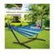 thumbnail image 5 of Hamaca Doble Azul Con Soporte Acero, Estuche, Interior Y Exterior, 5 of 6