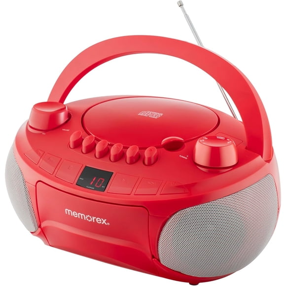 Reproductor CD Cassette Memorex MXBCCD50 Rojo