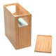 thumbnail image 4 of Bote de basura MobileVision Bamboo Slim con tapa para baño, 3 litros, 4 of 8