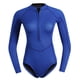 thumbnail image 2 of Traje De Neopreno Con Manga De Neopreno Para Mujer Traje De Bikini De Buceo Con Cremallera Frontal Azul XL, 2 of 5