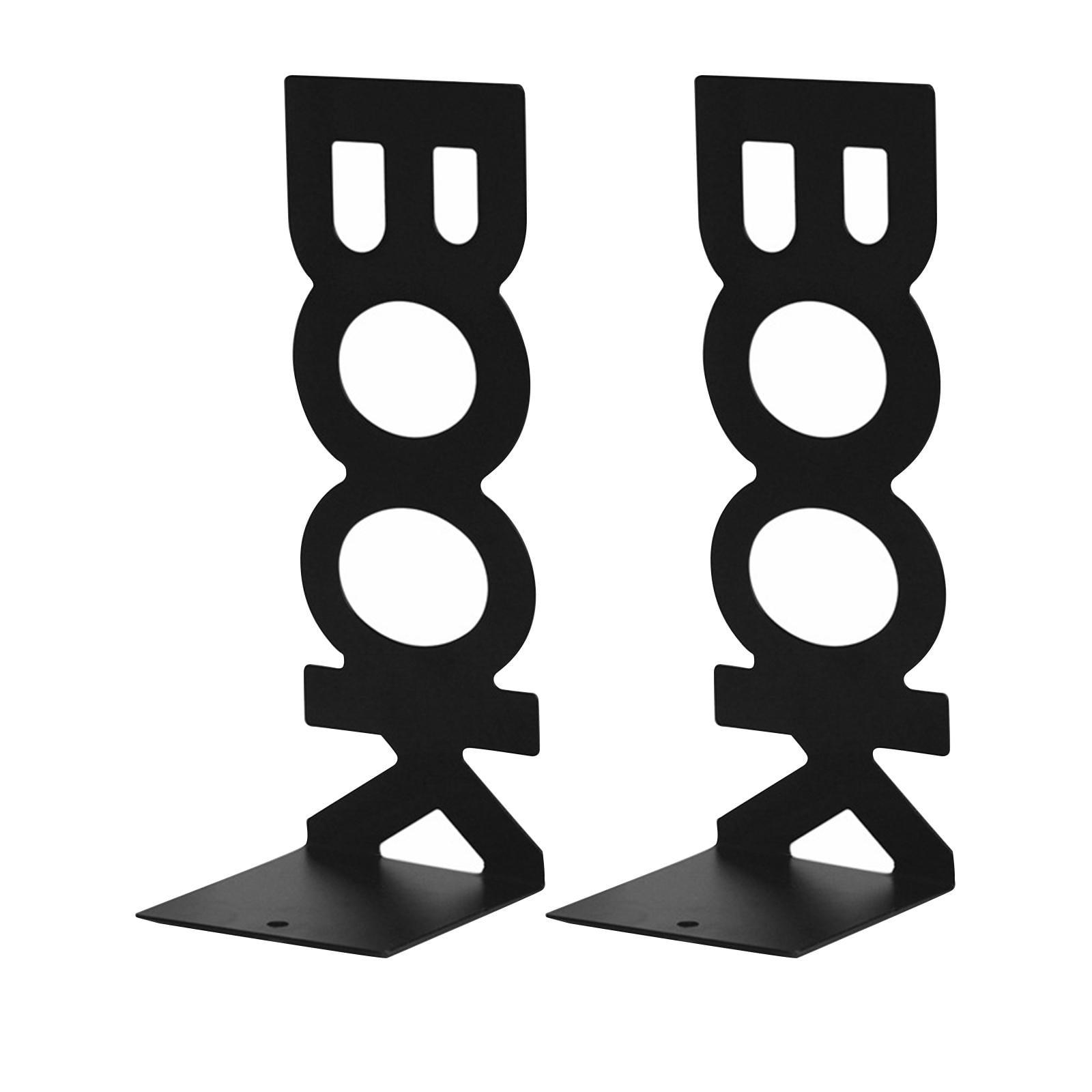 Bothyi - Sujetalibros De Metal De 2 Piezas, Topes De Libros Antideslizantes Para Papelería, Escritorio, Escuela