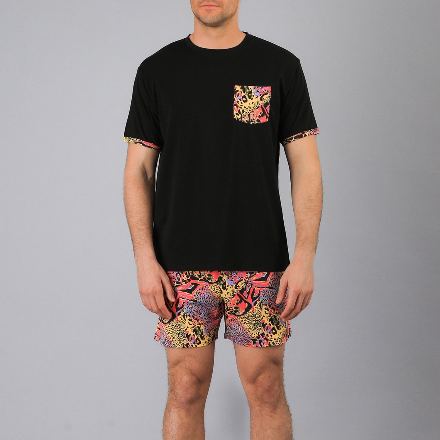 Pijama Fls Manga Corta Y Short Flores Hombre 33885-196