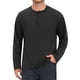 thumbnail image 1 of INSPIRE CHIC Camisetas Henley de Manga Larga para Hombre con Botones, Camisa Casual de Negocios XL Negro, 1 of 6