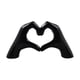 thumbnail image 5 of Corazón de la escultura de la mano adorno de escritorio regalo ideal, manualidades, estatua de los dedos de amor, figura de gesto para la oficina de l Negro, 5 of 5