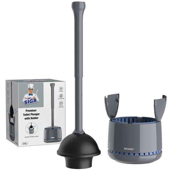 Desatascador MR.SIGA Heavy Duty con soporte gris