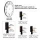 thumbnail image 4 of Mecanismo de reloj de cuarzo TIKROUND 1,6 cm de eje 55 × 55 × 16 mm, 4 of 8