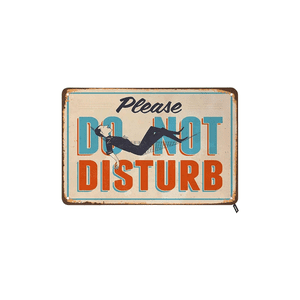 Cotidiana - Cuadro Metálico Do Not Disturb 20X30Cm Vintage
