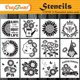 thumbnail image 1 of Plantilla CrafTreat de girasol, 12 piezas, 15 x 15 cm, para madera y lienzo, 1 of 6