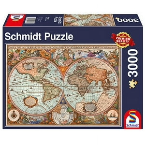 Schmidt - Puzzle 3.000 Piezas Mapa Antiguo Mundo