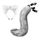 thumbnail image 3 of Fox Ears And Tail Cat Ear Diadema Headwear Para Party Prom Halloween Grey, 3 of 3