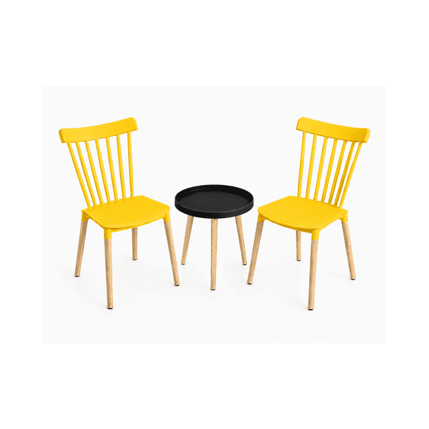 Set de Terraza Windsor Magic - Negro / Amarillo