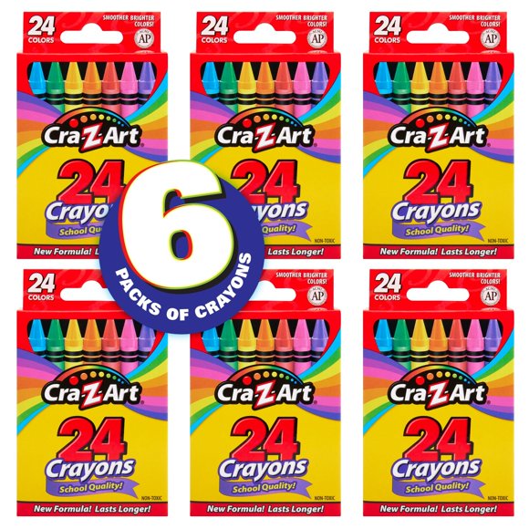Crayones Cra-Z-Art 24 unidades – Pack de 6 cajas – Valor al por mayor
