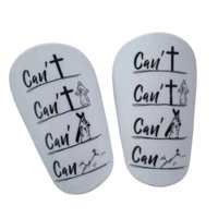 Ioensy - 2 Uds Mini Espinilleras De Fútbol A Prueba De Golpes Cómoda Espinillera Portátil Protección S