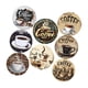 thumbnail image 1 of Paquete de 8 posavasos de madera, protector de mesa, 9,9 cm, para tazas, vasos, posavasos modernos, posavasos para bebidas de estilo rústico, bar y of, 1 of 5