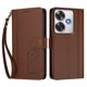thumbnail image 3 of Funda Cartera Trébol para Xiaomi Poco F6 con Ranuras Tarjetas y Carga Inalámbrica Marrón, 3 of 6