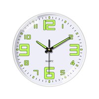 Bothyi - Reloj De Pared Silencioso Regalo Ideal Reloj Decorativo Para Sala De Estar Cocina Interior Números Grandes Blanco