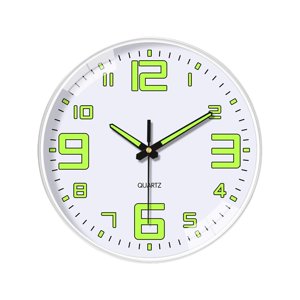 Bothyi - Reloj De Pared Silencioso Regalo Ideal Reloj Decorativo Para Sala De Estar Cocina Interior Números Grandes Blanco